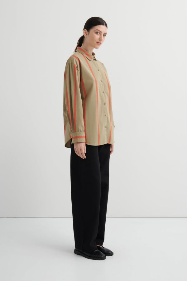 Kowtow Maker Shirt - Nasturtium Stripe