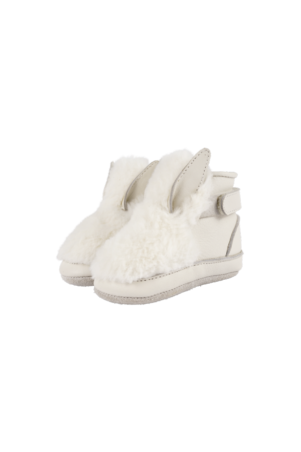 KIDS Donsje Richy Booties Snow Rabbit Booties - Off White Soft Faux Fur