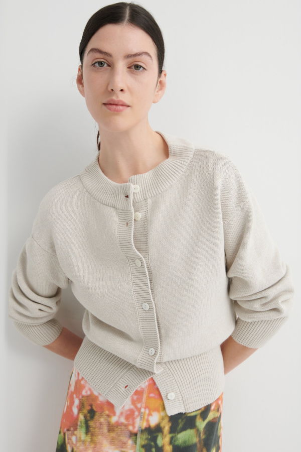 Kowtow Silhouette Cardigan - Oat Melange