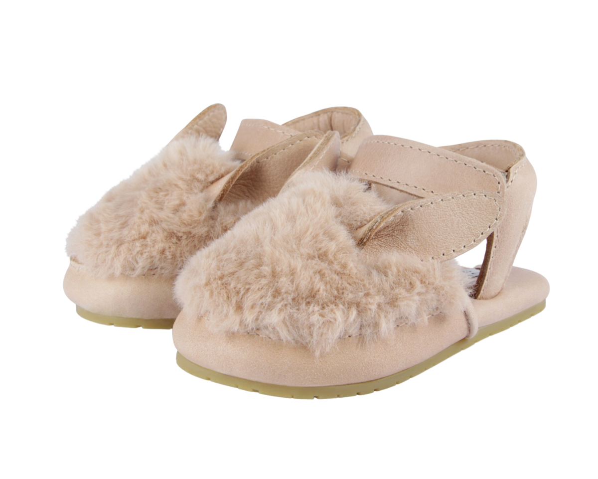 KIDS Donsje Romi Sandals Fluffy Bunny Sandals - Light Rust Leather - Image 1 of 6