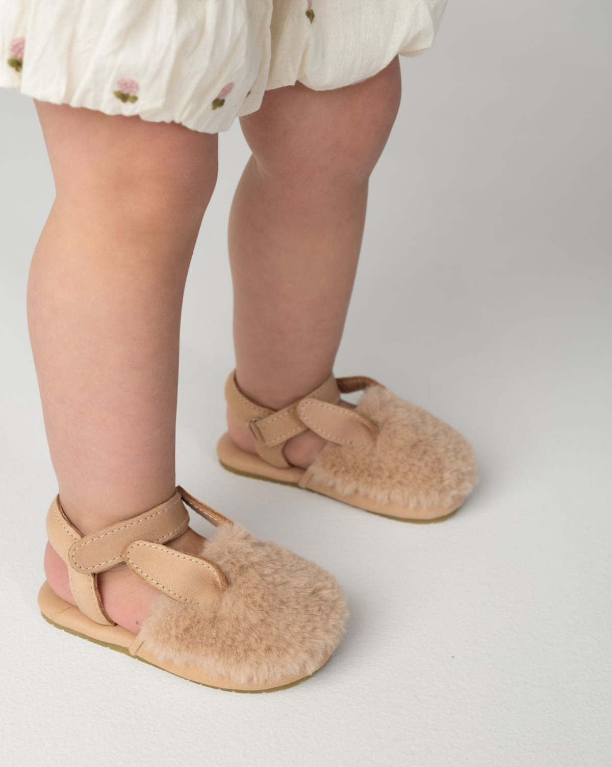 KIDS Donsje Romi Sandals Fluffy Bunny Sandals - Light Rust Leather - Image 2 of 6