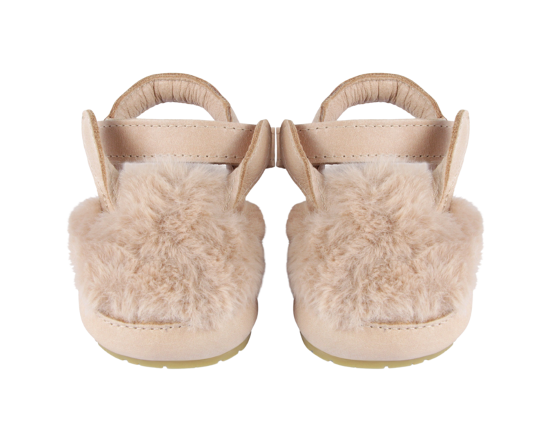 KIDS Donsje Romi Sandals Fluffy Bunny Sandals - Light Rust Leather