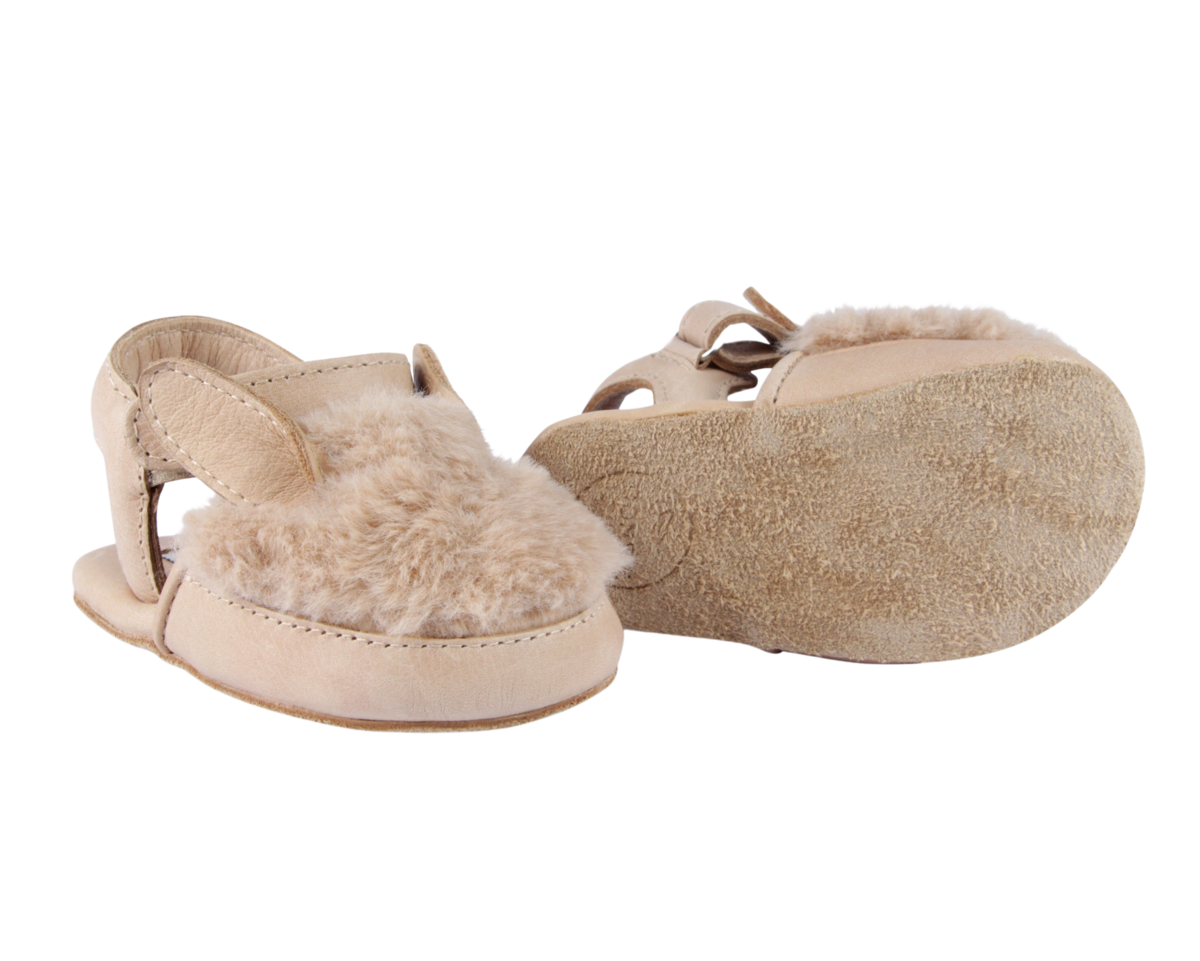 KIDS Donsje Romi Sandals Fluffy Bunny Sandals - Light Rust Leather - Image 6 of 6