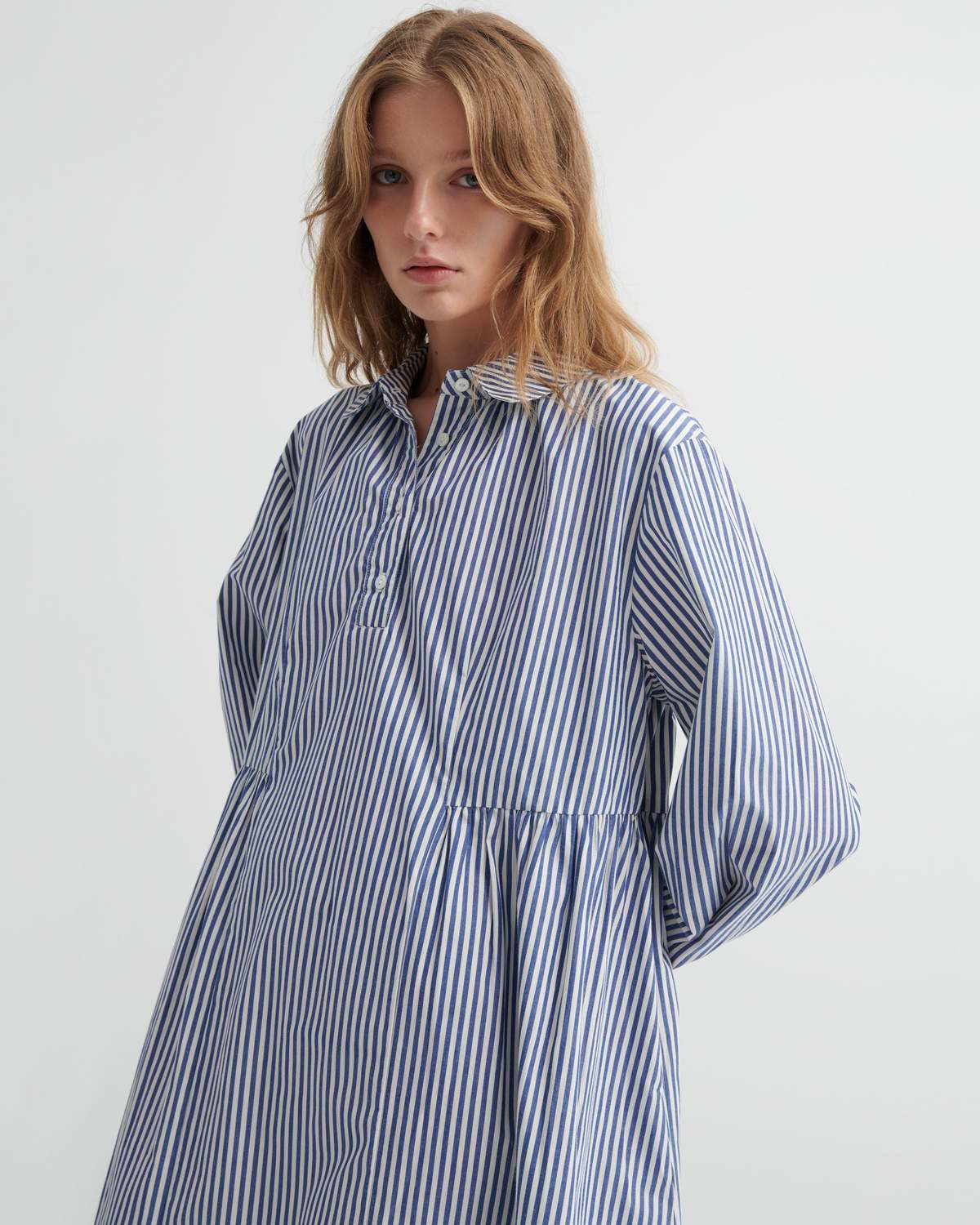 Kowtow Sonnet Dress - Workwear Stripe - Image 2 of 5