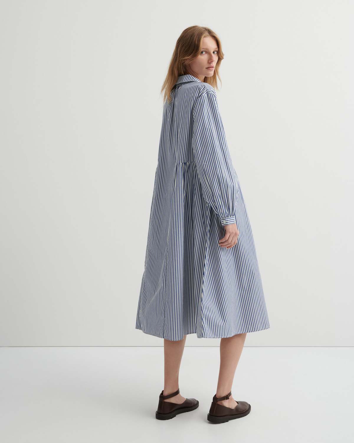 Kowtow Sonnet Dress - Workwear Stripe - Image 3 of 5