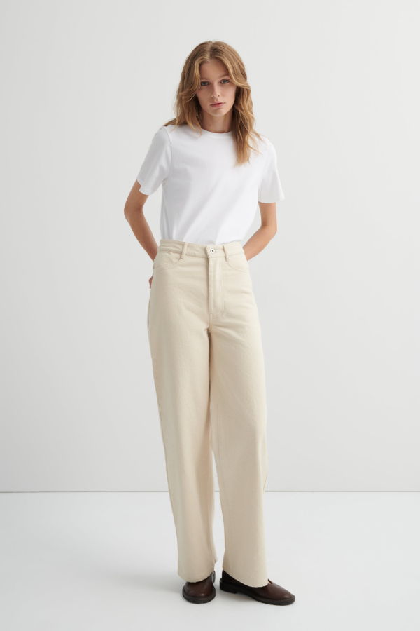 Kowtow Straight Leg Jeans - Ecru Denim