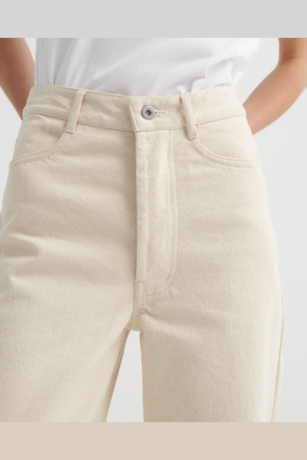 Kowtow Straight Leg Jeans - Ecru Denim