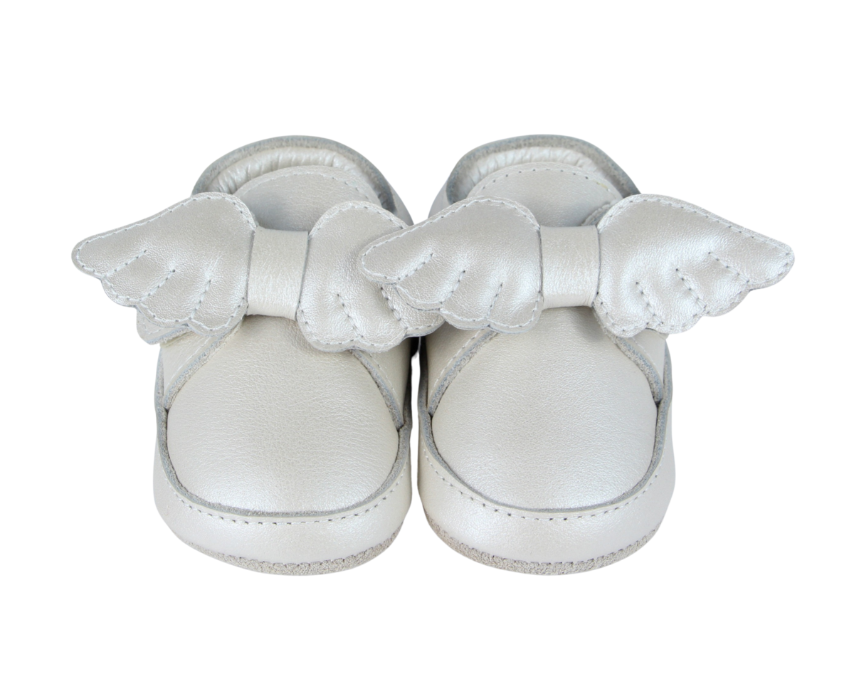 KIDS Donsje Sela Shoes Baby Sneakers - Off White Metallic Leather - Image 1 of 6