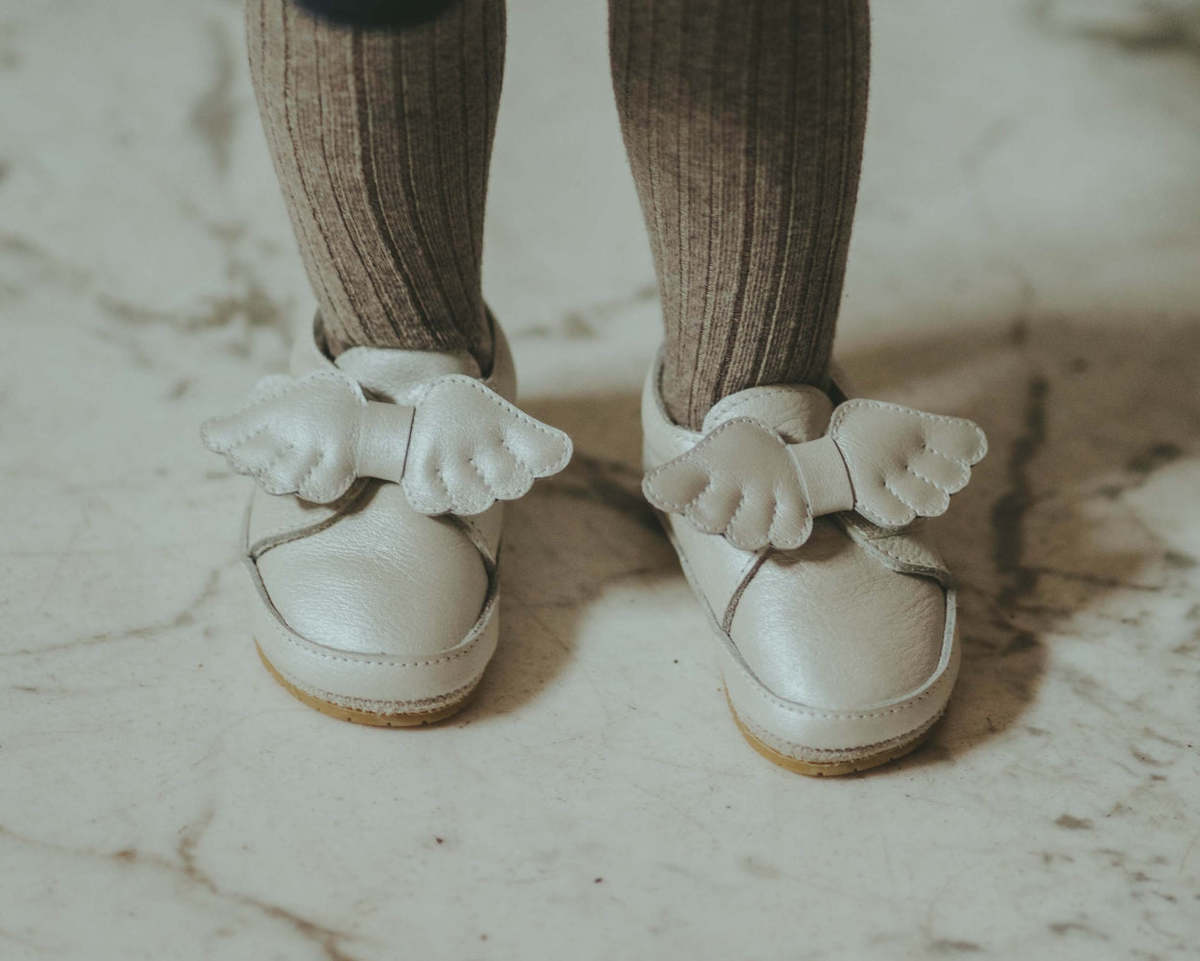 KIDS Donsje Sela Shoes Baby Sneakers - Off White Metallic Leather - Image 2 of 6