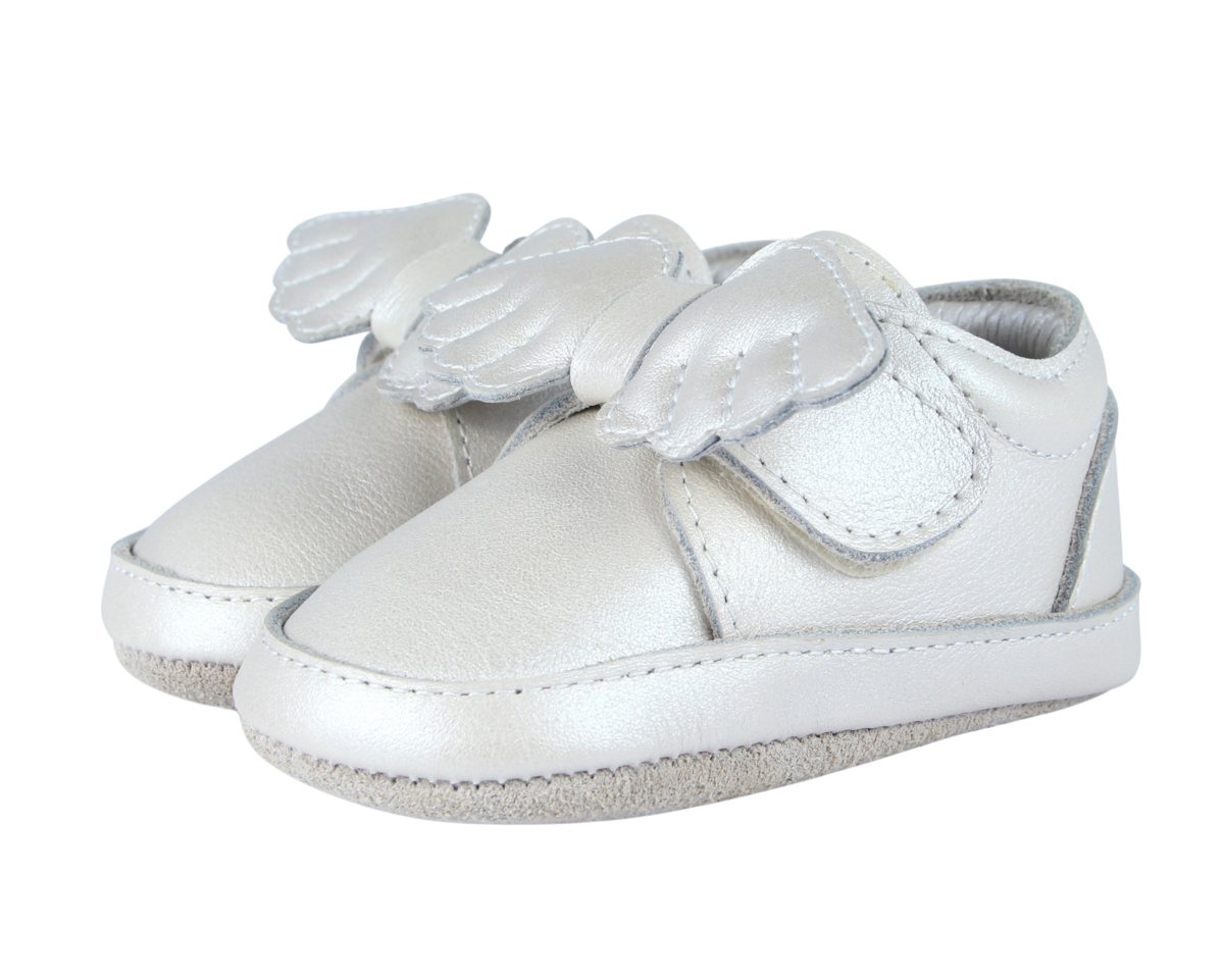 KIDS Donsje Sela Shoes Baby Sneakers - Off White Metallic Leather - Image 3 of 6