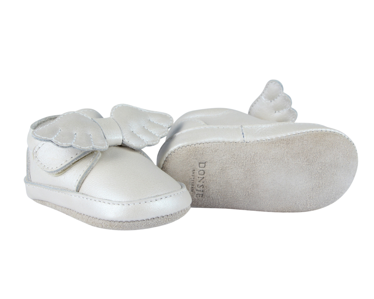 KIDS Donsje Sela Shoes Baby Sneakers - Off White Metallic Leather - Image 5 of 6