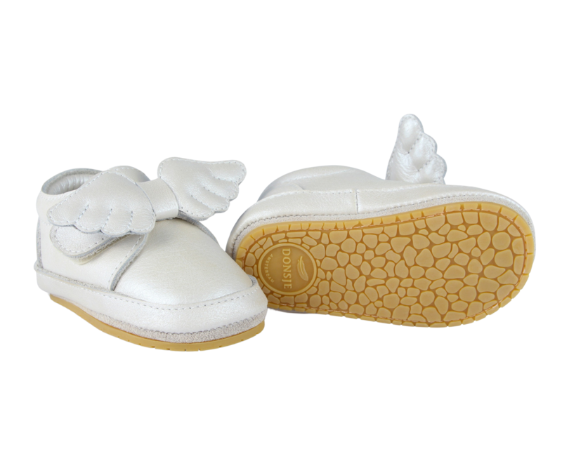 KIDS Donsje Sela Shoes Baby Sneakers - Off White Metallic Leather
