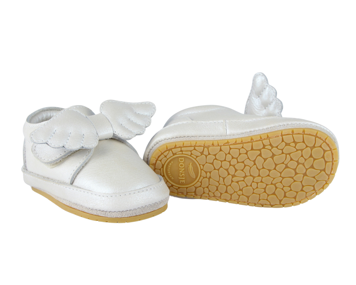 KIDS Donsje Sela Shoes Baby Sneakers - Off White Metallic Leather - Image 6 of 6