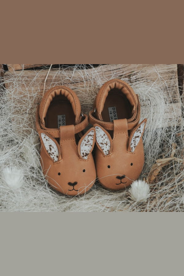 KIDS Donsje Spark Exclusive Shoes Hare Baby Shoes - Camel Classic Leather