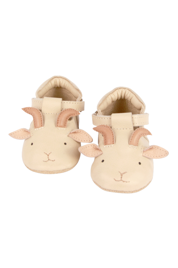 KIDS Donsje Spark Special Goat Baby Shoes - Cream Leather