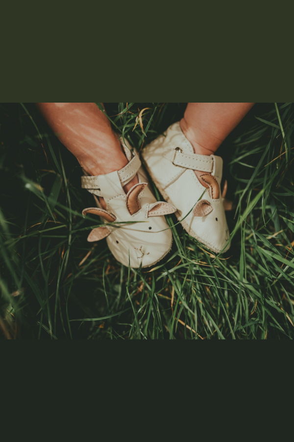 KIDS Donsje Spark Special Goat Baby Shoes - Cream Leather