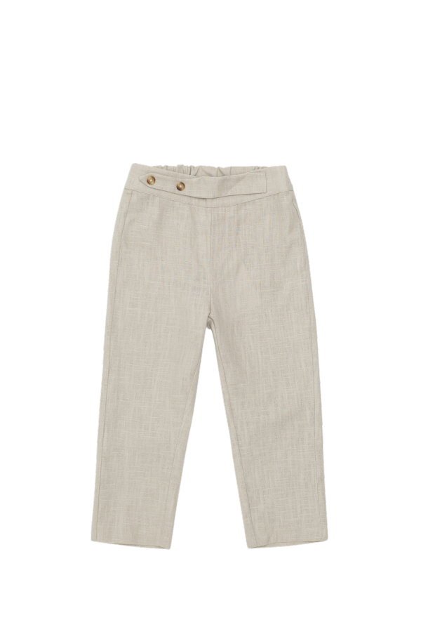 KIDS Donsje Surua Linen Trousers - Soft Taupe