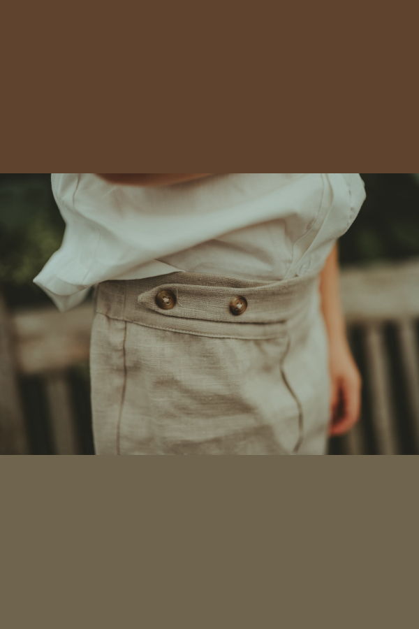 KIDS Donsje Surua Linen Trousers - Soft Taupe