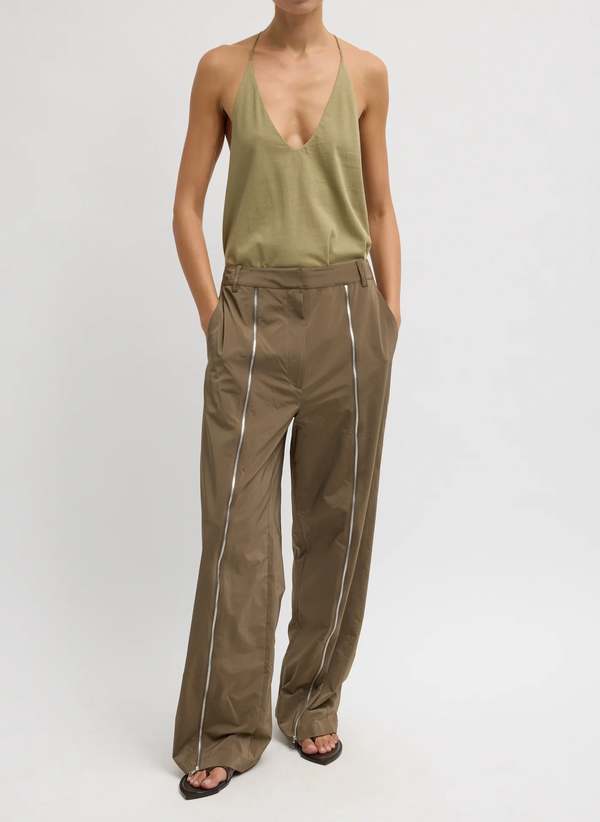 Tibi Nylon Zipper Trouser