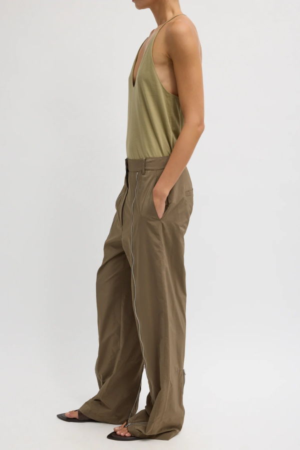 Tibi Nylon Zipper Trouser