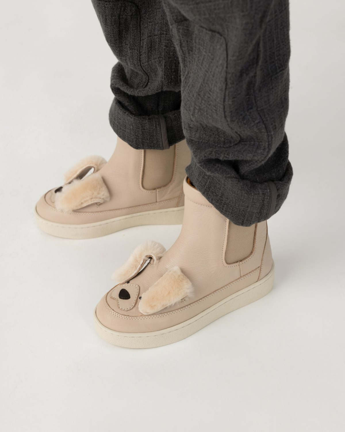 Kids Donsje Thuru Exclusive Boots - Ivory Leather - Image 2 of 5