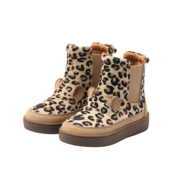 KIDS Donsje Thuru Exclusive Chelsea Boots - Leopard Spotted Cow Hair