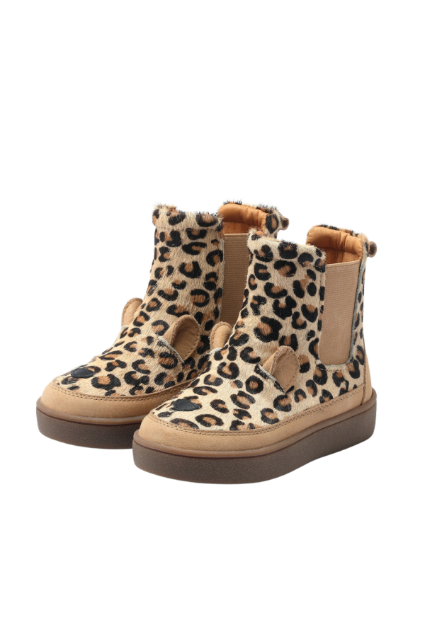 KIDS Donsje Thuru Exclusive Chelsea Boots - Leopard Spotted Cow Hair