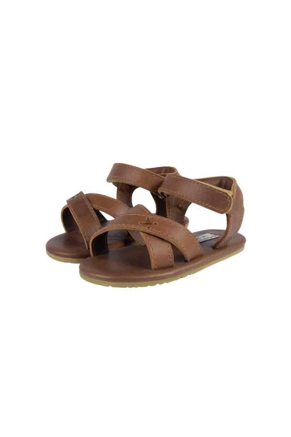 KIDS Donsje Tobi Sandals - Cognac Classic Leather