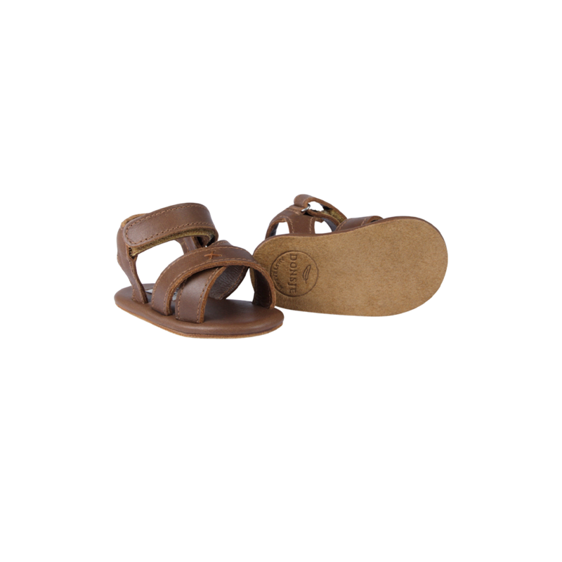KIDS Donsje Tobi Sandals - Cognac Classic Leather