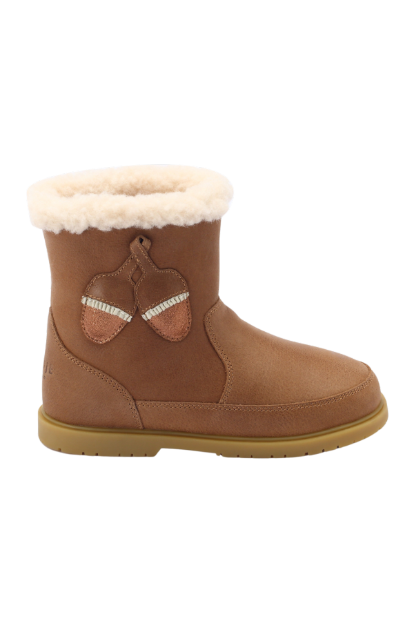KIDS Donsje Trene Acorn Boots - Chestnut Leather