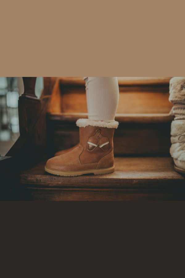 KIDS Donsje Trene Acorn Boots - Chestnut Leather