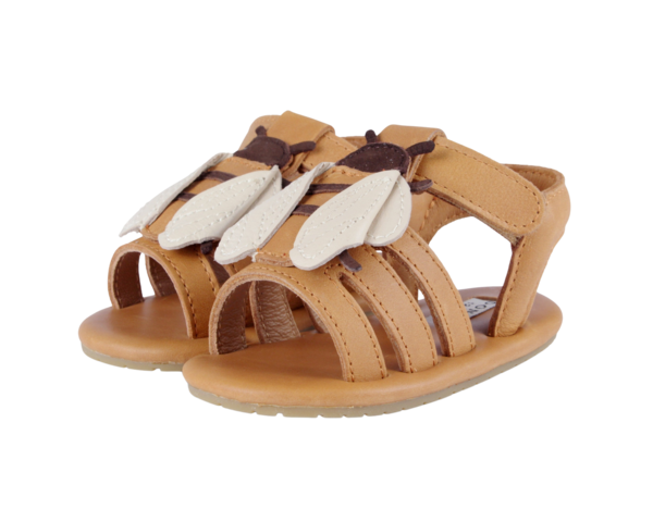 KIDS Donsje Tuti Sky Bee Sandals - Camel Classic Leather