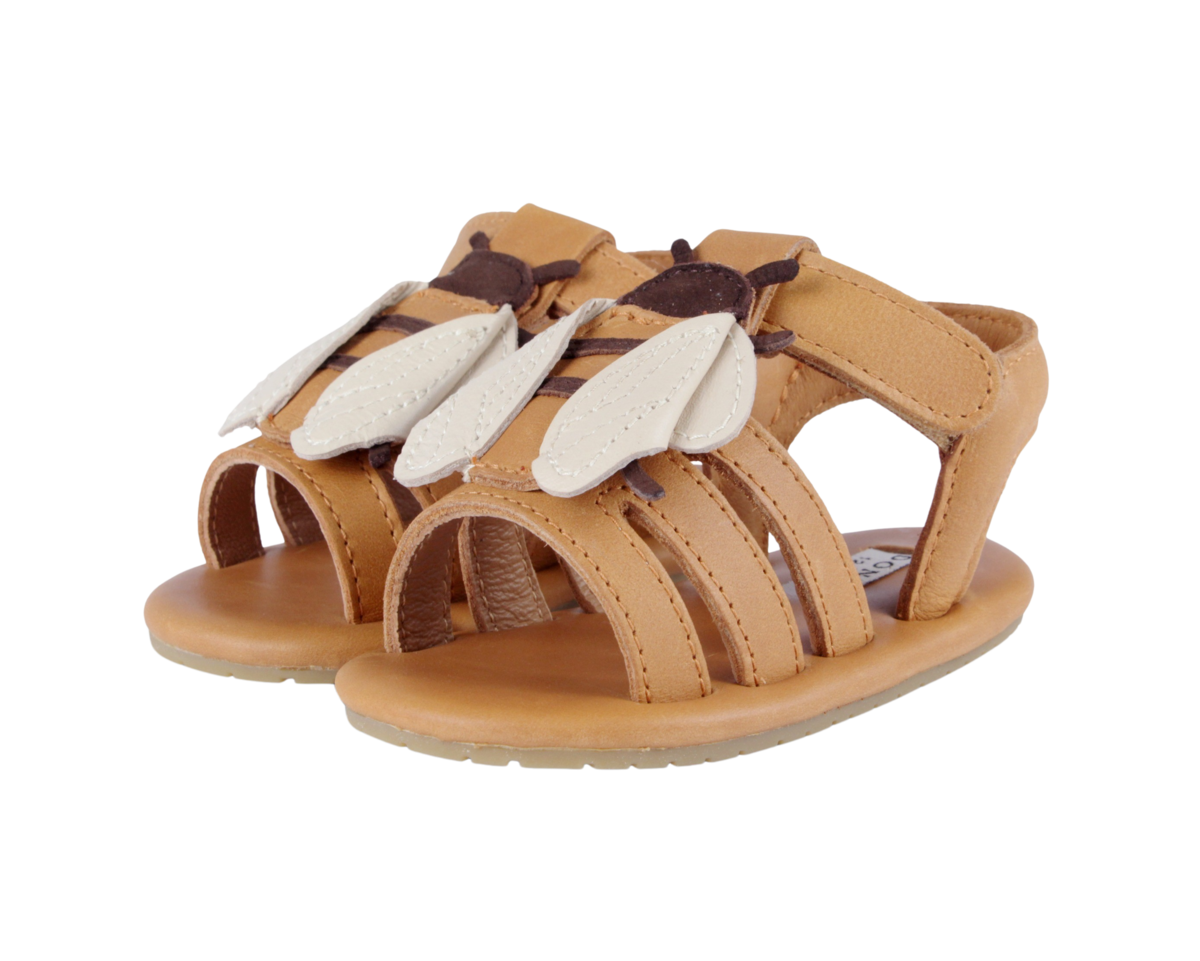 KIDS Donsje Tuti Sky Bee Sandals - Camel Classic Leather - Image 1 of 7