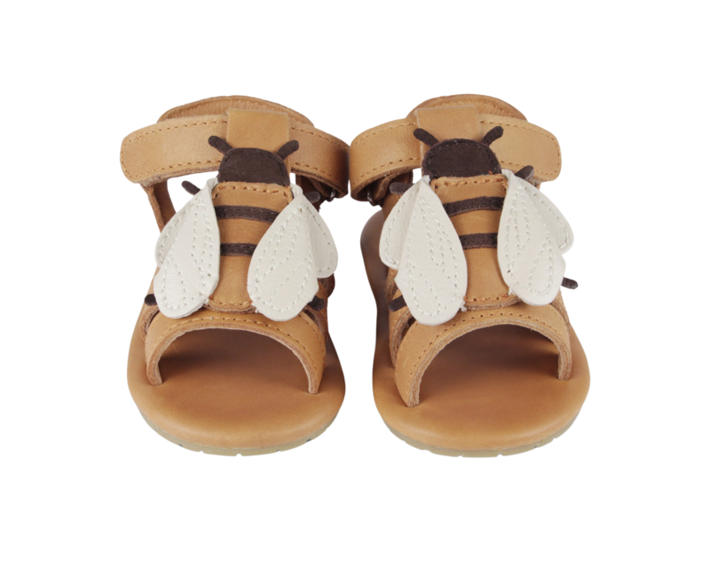 KIDS Donsje Tuti Sky Bee Sandals - Camel Classic Leather