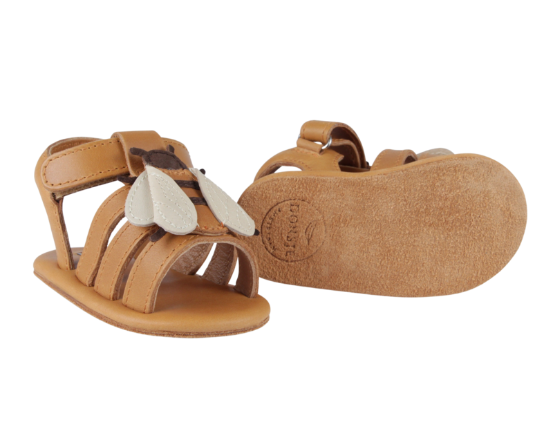 KIDS Donsje Tuti Sky Bee Sandals - Camel Classic Leather