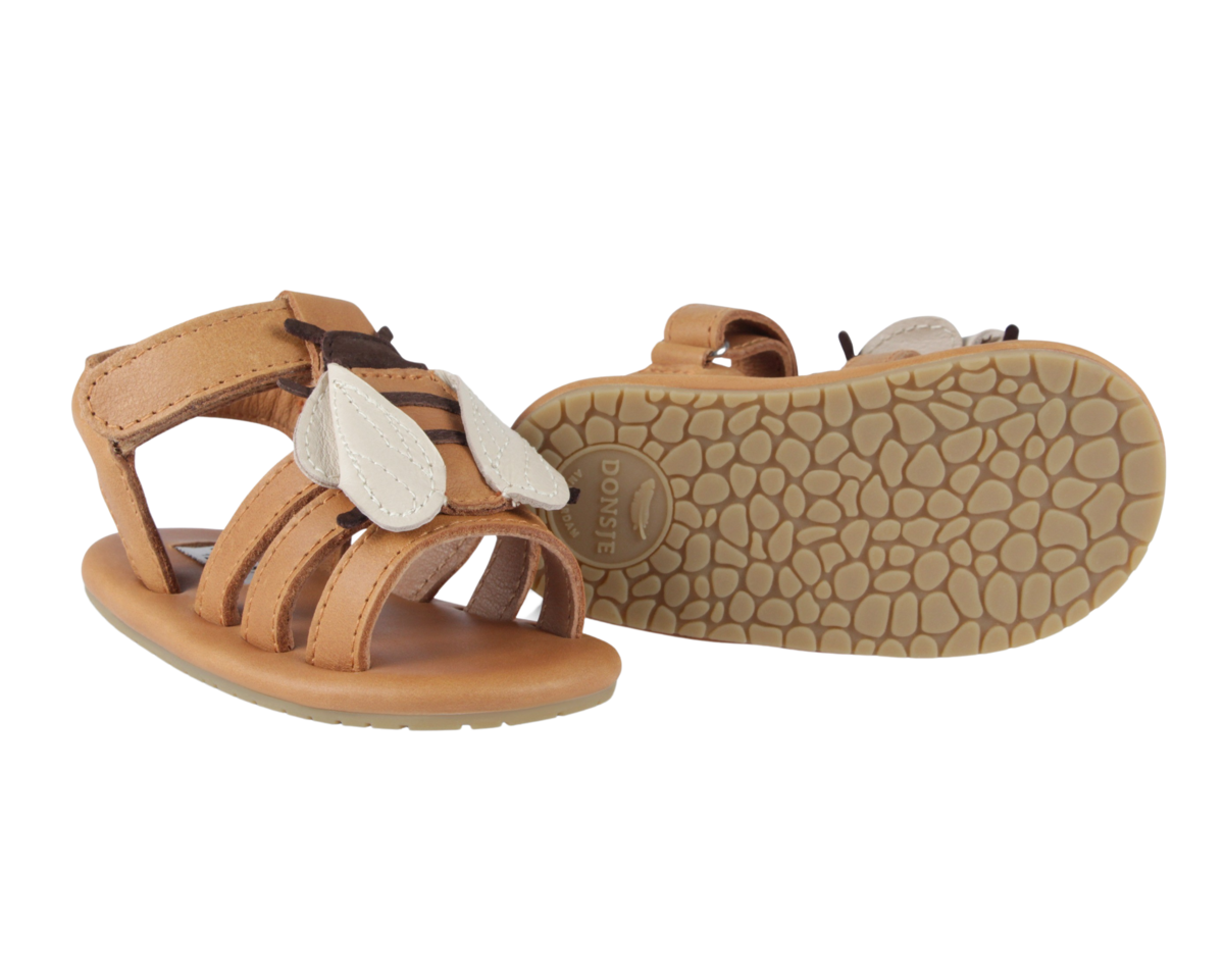 KIDS Donsje Tuti Sky Bee Sandals - Camel Classic Leather - Image 6 of 7