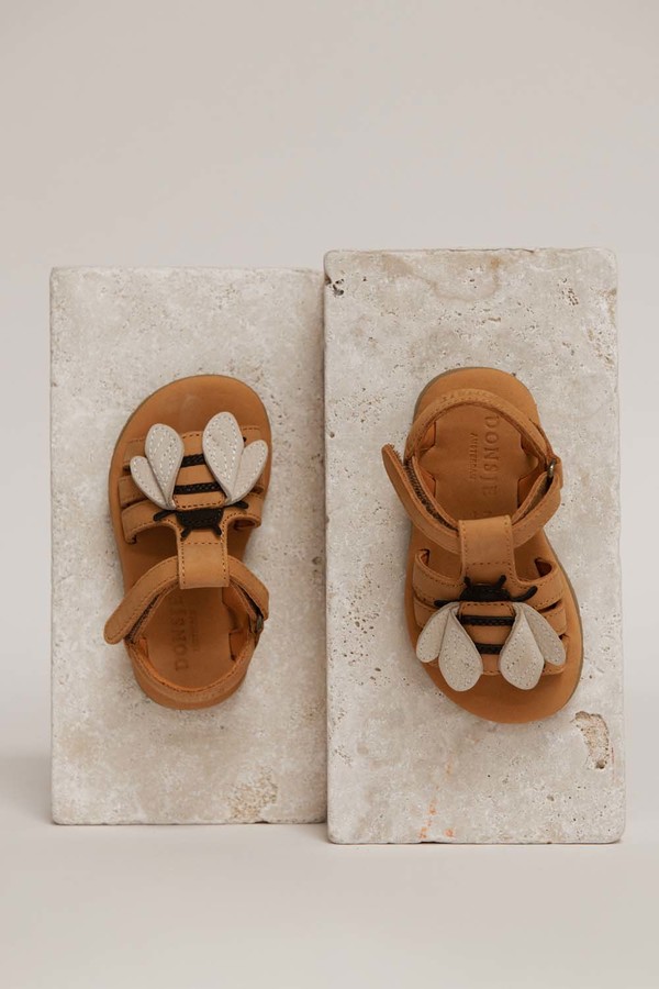 KIDS Donsje Tuti Sky Bee Sandals - Camel Classic Leather