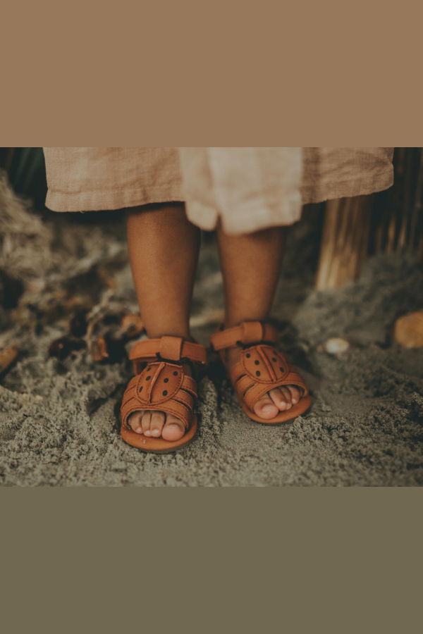KIDS Donsje Tuti Sky Lady Bird Sandals - Walnut Nubuck
