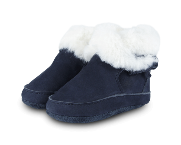 Kids Donsje Twisi Skunk Baby Boots - Navy Nubuck