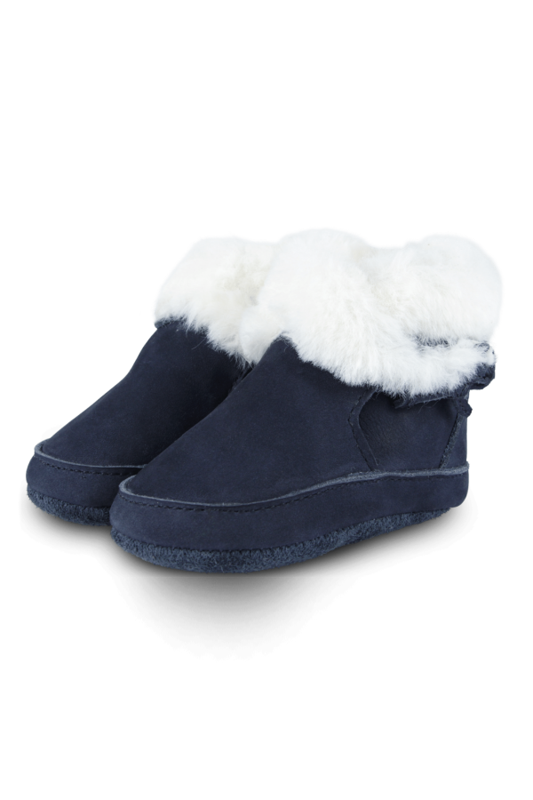 Kids Donsje Twisi Skunk Baby Boots - Navy Nubuck