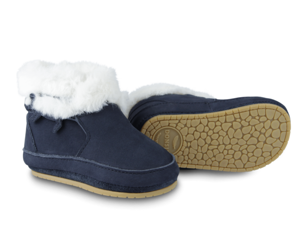 Kids Donsje Twisi Skunk Baby Boots - Navy Nubuck