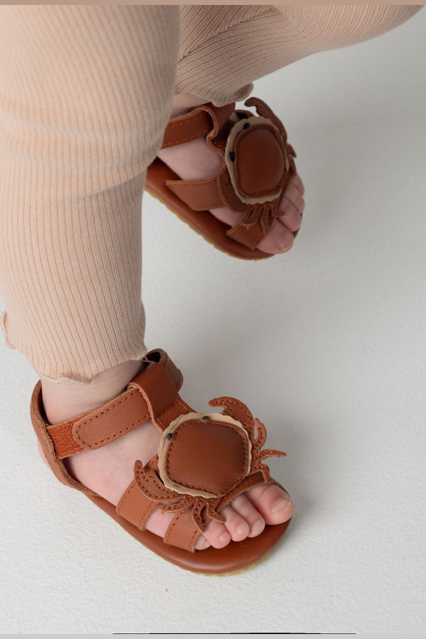 KIDS Donsje Ushy Sandals - Maple Leather