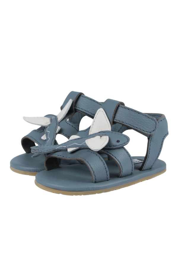 KIDS Donsje Ushy Flying Fish Sandals - Blue Stone Leather