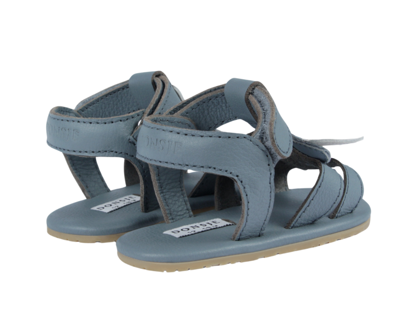 KIDS Donsje Ushy Flying Fish Sandals - Blue Stone Leather