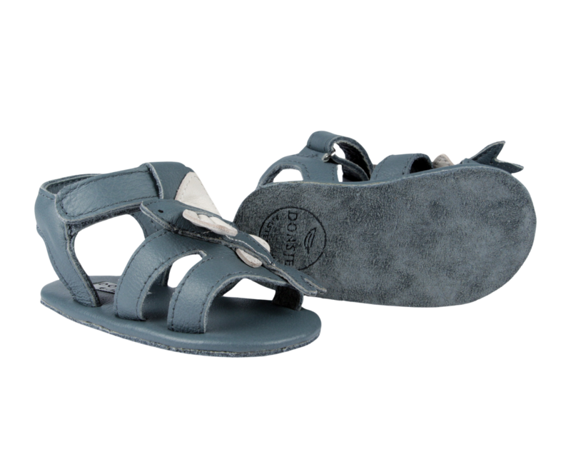 KIDS Donsje Ushy Flying Fish Sandals - Blue Stone Leather