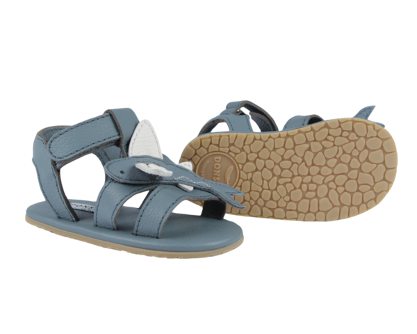 KIDS Donsje Ushy Flying Fish Sandals - Blue Stone Leather