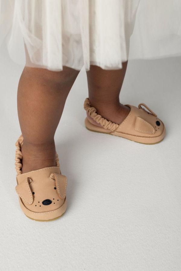 KIDS Donsje Vallie Dog Sandals - Light Rust Leather