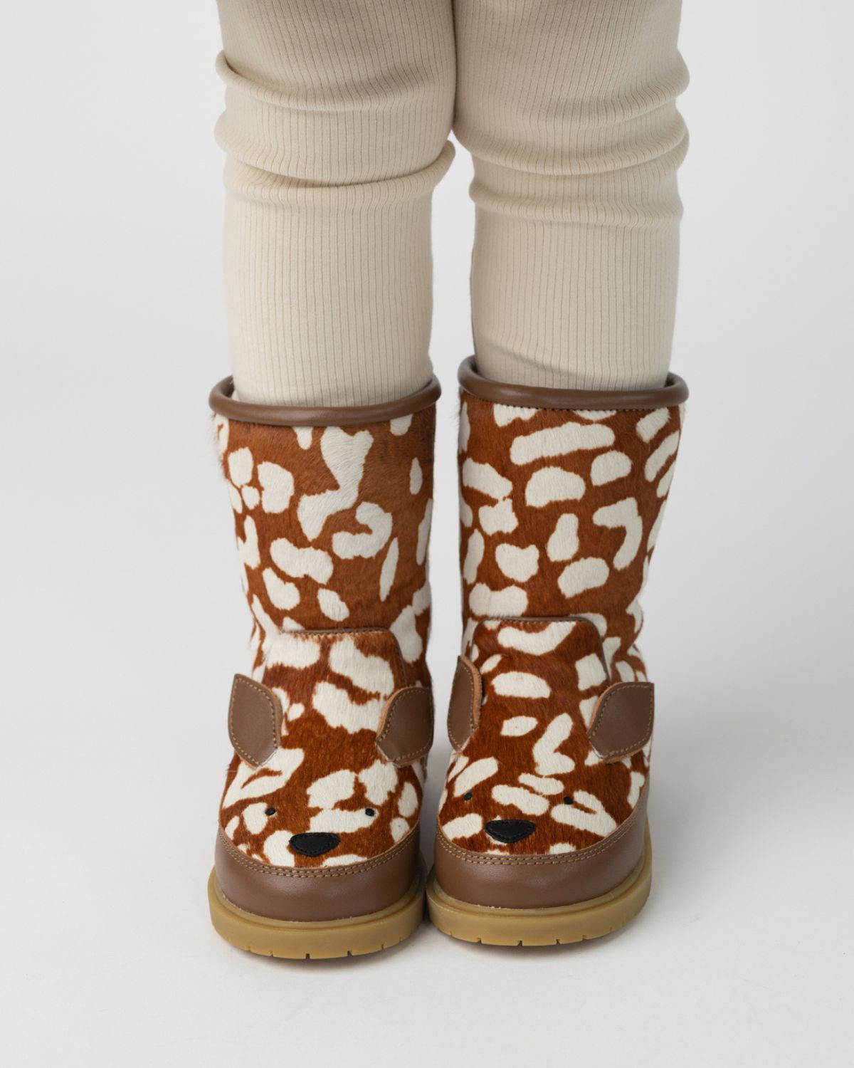 KIDS Donsje Wadudu Exclusive Bambi Boots - Brown Spotted Cow Hair - Image 2 of 7