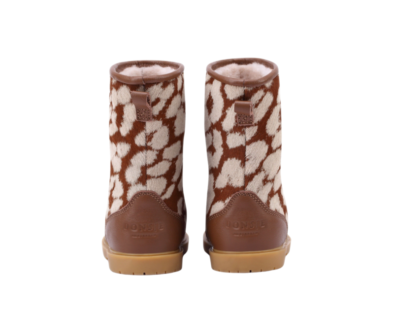 KIDS Donsje Wadudu Exclusive Bambi Boots - Brown Spotted Cow Hair