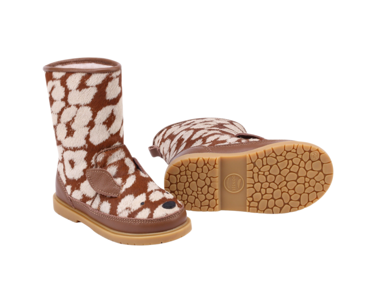 KIDS Donsje Wadudu Exclusive Bambi Boots - Brown Spotted Cow Hair - Image 7 of 7